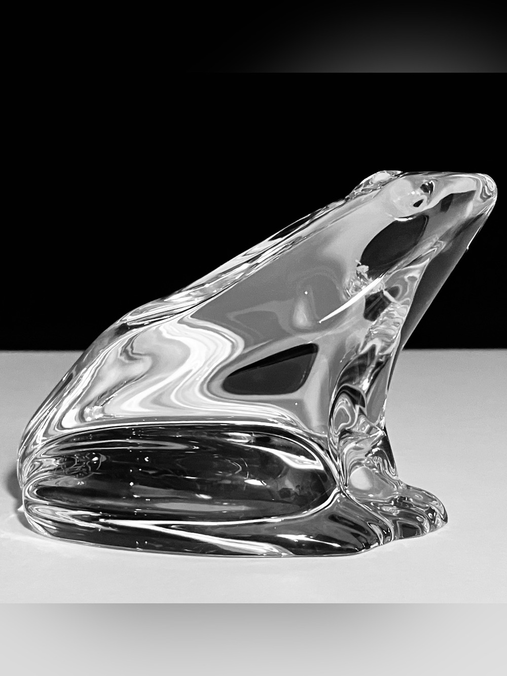 Baccarat Clear Crystal Frog Sculpture